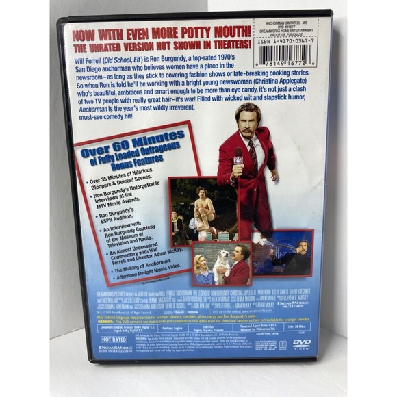 Anchorman: The Legend of Ron Burgundy (DVD, 2004, Extended Edition - Full Frame) - Picture 2 of 5